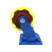 6  inch overweight flat plate swivel Iron nylon casters